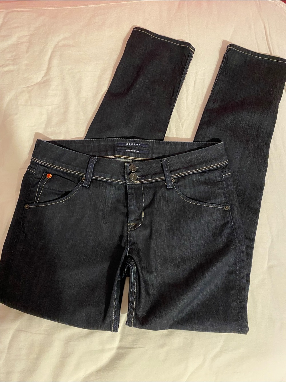 Hudson dark blue skinny denim jeans, womens size 29
